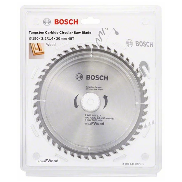 Bosch Optiline Eco Ahşap 190x30Mm 48 Diş Daire Testere - 2608644614 - 2