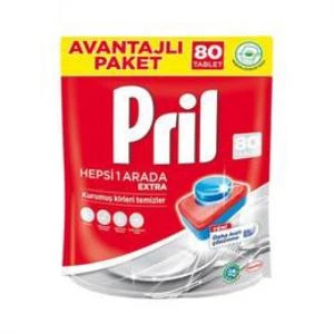 Pril Hepsi Bir Arada Ekstra Bulaşık Makinesi Tableti 80'li - 3