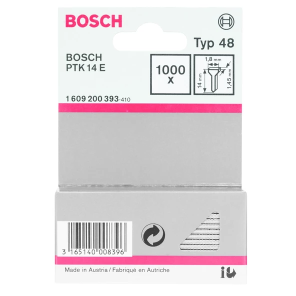 Bosch Zımba Çivisi 14mm PTK 14/3,6 V - 1609200393