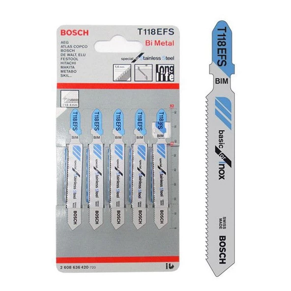BOSCH Dekupaj T 118 EFS Basic for Inox 5'li - 2608636497