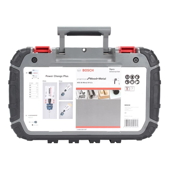 Bosch 9 Parça Yeni Progressor Panç Seti 22-64mm - 2608594187 - 3