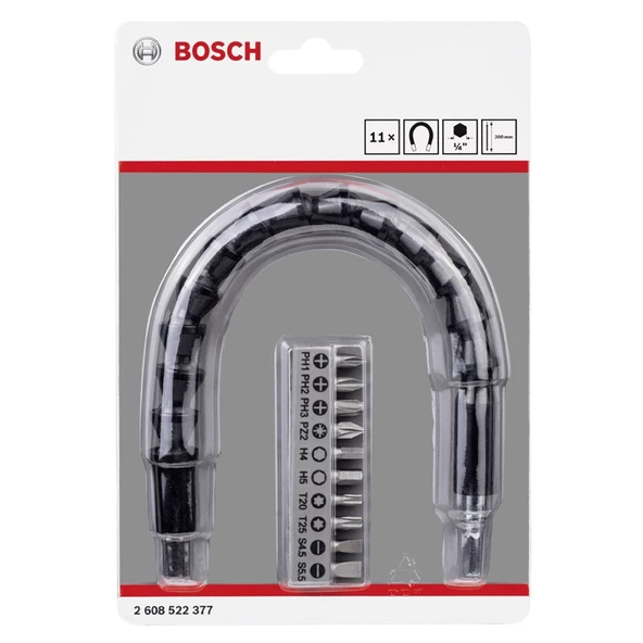 Bosch 10 Parça Vidalama Uzatma Adaptörü 30cm - 2608522377 - 2