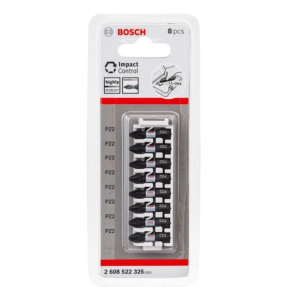 Bosch - Impact Control Serisi Vidalama Ucu 8'li PZ2 *25mm - 2608522325