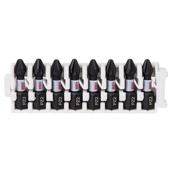 Bosch - Impact Control Serisi Vidalama Ucu 8'li PZ2 *25mm - 2608522325 - 2