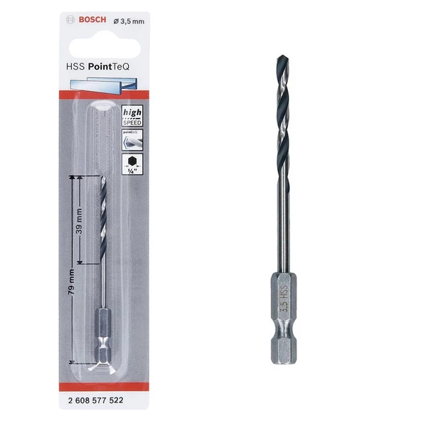 Bosch Hss Point TeQ Hex Metal Matkap ucu 3,5mm  - 2608577522
