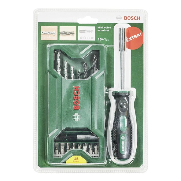 Bosch X-Line 15+1 Vidalama&Matkap Ucu Seti - 2607017654 - 2