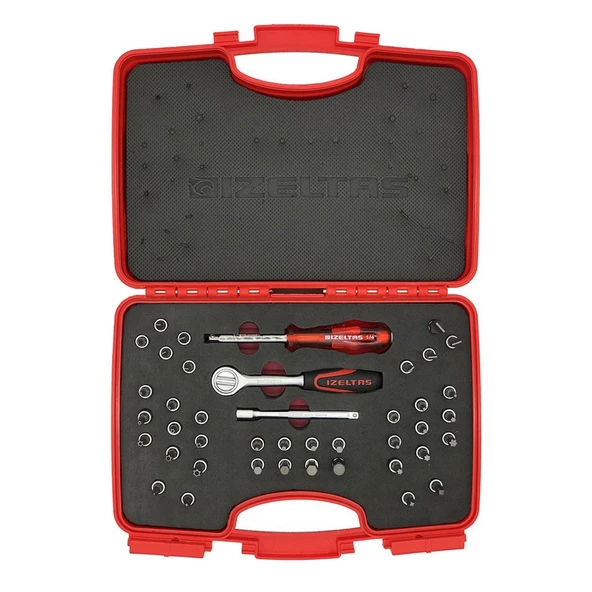İzeltaş 1/4 İnç Bits Uçlu Lokma Takımı 42 Parça - 1107001042