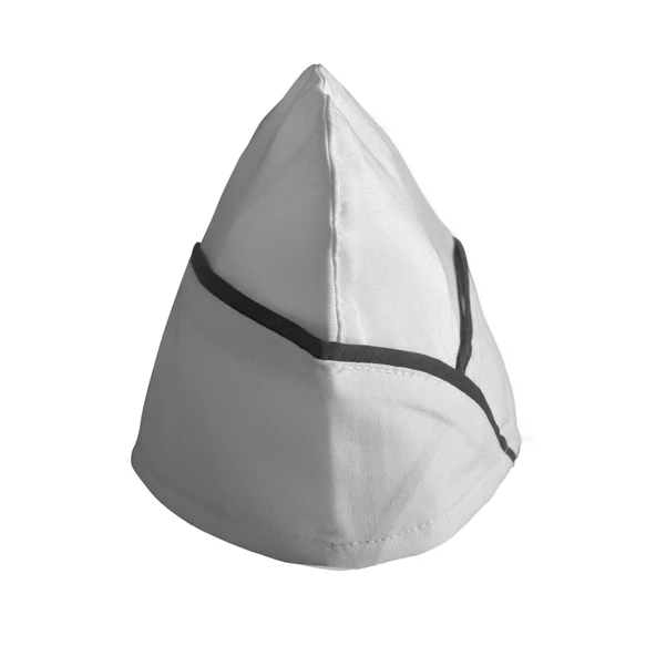 Şensel, Kep, Beyaz, Siyah Biyeli -4E310- Aşçı Kepi, İş Kıyafeti