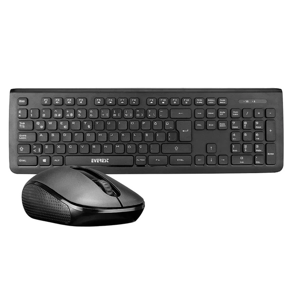Everest Presty Km-62 Siyah Kablosuz Q Multimedia Klavye + Mouse Set - 28888