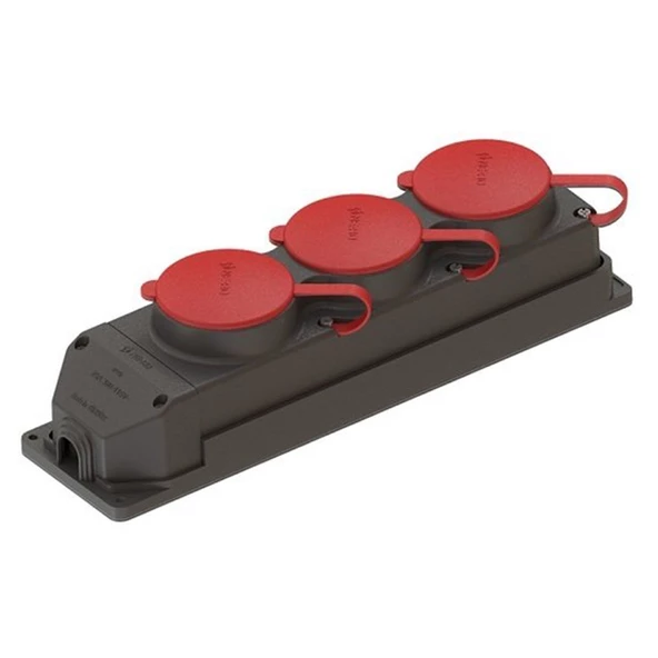 Ne-Ad 3*25 A 3lü Kauçuk Grup Priz Nead4012