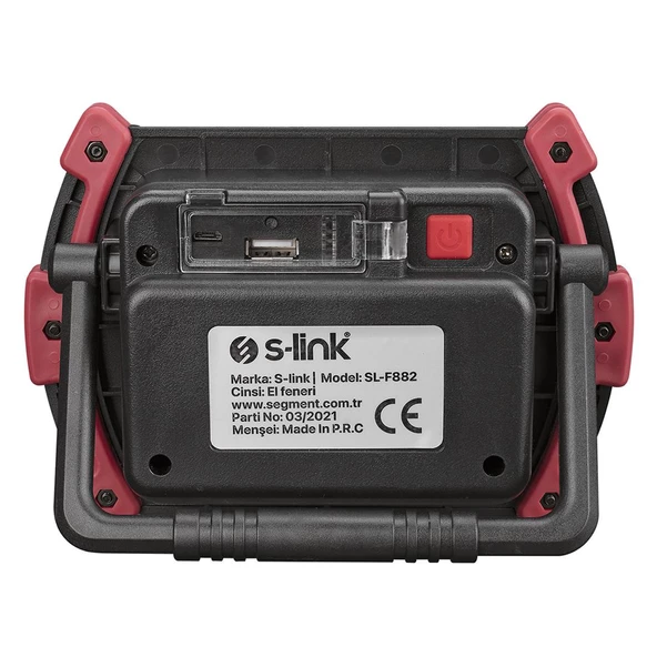 S-Link SL-F882 10W Usb Şarjlı ve Powerbank Özellikli El Feneri 4000mah - 35940 - 2