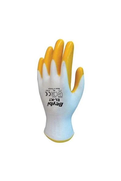 Beybi Elk7 Eldiven Sarı-Beyaz No:9 Pn7 - 2