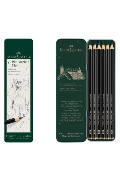 Faber Castell Pitt Graphite Matt Dereceli Kalem 6lı Set 15462