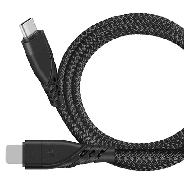 Polham 1 Metre 27W Ultra Hızlı Type-C To İPhone Lightning Şarj ve Data Kablosu, Süper Dayanıklı Kablo - 5