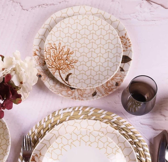 Aryıldız Tulu Porselen Yemek Takımı 24 Parça Organik Db1155 - 6