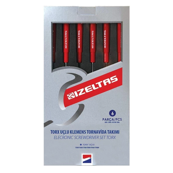 İzeltaş Klemens Torx Uçlu Tornavida Seti 6 Parça - 4530001006 - 2