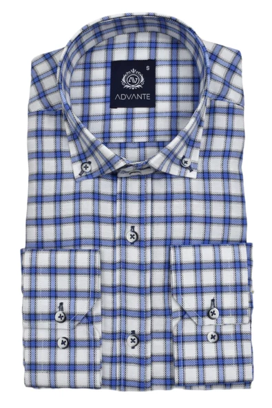 Erkek Ekose Klasik Uzun Kol Gömlek Oxford BGL-ST02989 - Resim 2