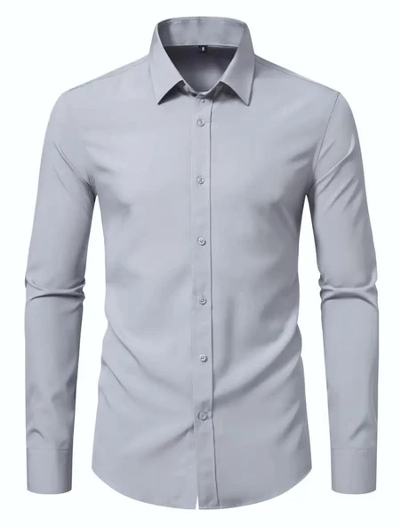 Erkek Silim Fitt Uzun Kol Gömlek Micro BGL-ST02985 - Resim 3