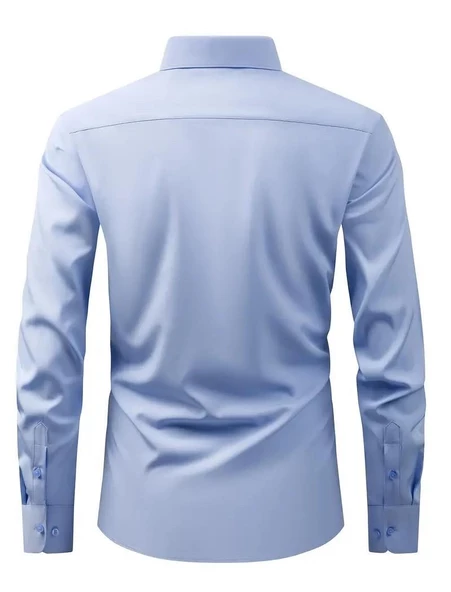 Erkek Silim Fitt Uzun Kol Gömlek Micro BGL-ST02985 - Resim 9