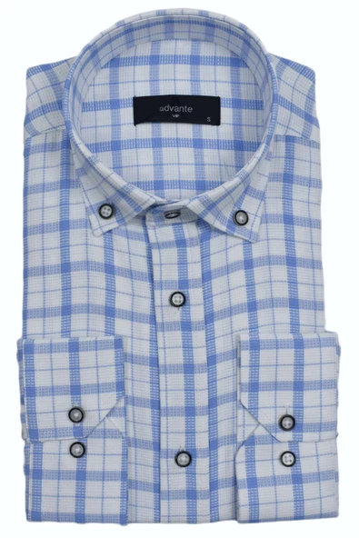 Erkek Ekose Klasik Uzun Kol Gömlek Waffle BGL-ST02986 ürün görseli