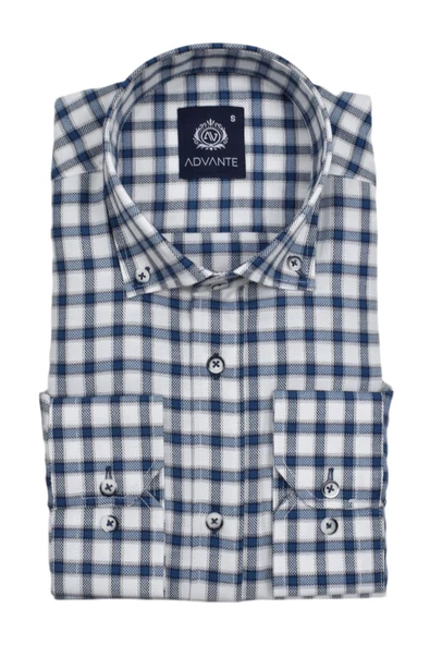 Erkek Ekose Klasik Uzun Kol Gömlek Oxford BGL-ST02989 - Resim 5