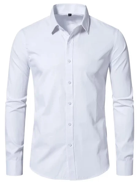 Erkek Silim Fitt Uzun Kol Gömlek Micro BGL-ST02985 - Resim 10