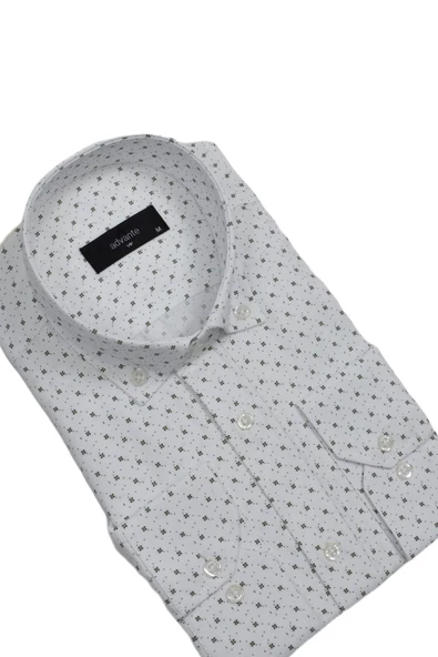 Erkek Puantiyeli Klasik Uzun Kol Gömlek BGL-ST02991 - Resim 5