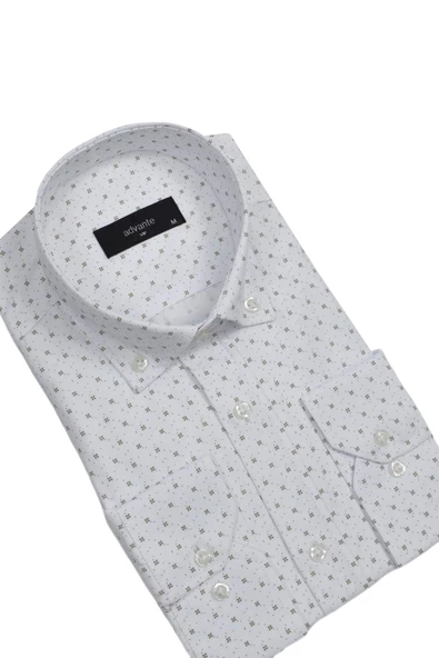 Erkek Puantiyeli Klasik Uzun Kol Gömlek BGL-ST02991 - Resim 4