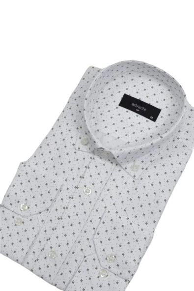 Erkek Puantiyeli Klasik Uzun Kol Gömlek BGL-ST02991 - Resim 7