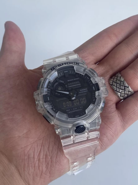Casio G-Shock 53mm Silikon Kordon Erkek Kol Saati GA700SKE-7A - Resim 3