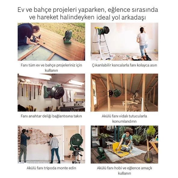 Bosch Universalfan 18v-1000 Akülü Fan (Aküsüz) - 06039E1000 - 3