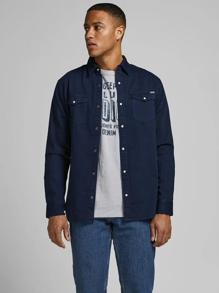 Jack Jones Sheridan Erkek Jean Gömlek 12138115 - 2