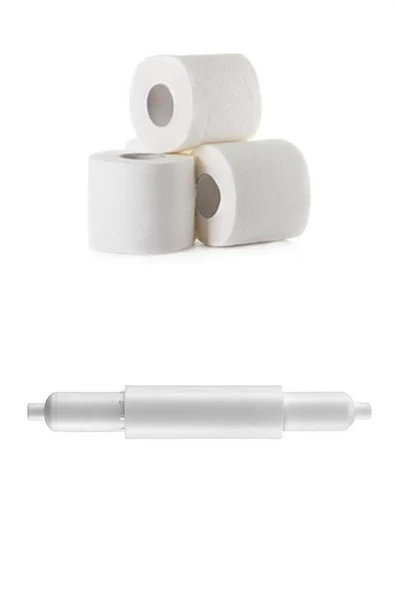 BUFFER® WC Tuvalet Kağıdı Makarası Beyaz Tuvalet Kağıdı Tutucu Makara - 2