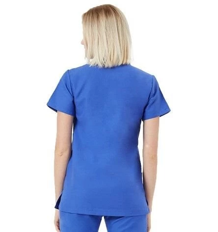 BASIC Kadın Koton Royal Mavi Uniforma Üst - 2