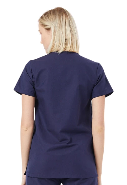 BASIC Kadın Koton Lacivert Üniforma Üst - Resim 2