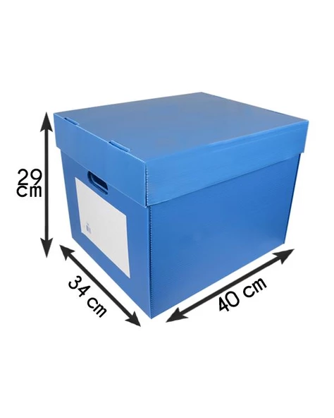 Temel Arşiv Kolisi 5'li Klasör Kapasiteli Mavi 10 Adet - 2
