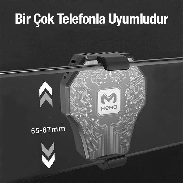 Polham Cold Clam Soğutma Teknolojili Oyuncular için Telefon Soğutma Fanı, Ultra Güçlü ve Sessiz Soğutucu - 5