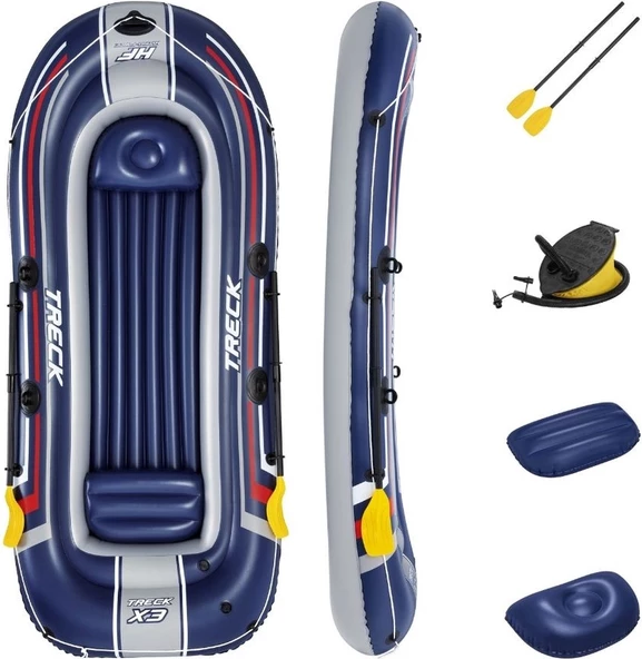 Bot Treck X3 Raft Set 318X152cm 3+1 Kişilik Bot Kürek Pompa Set - 8