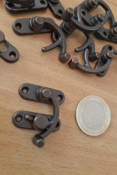 ORTA BOY OKSİT YAY GÖZÜ KANCALI KİLİT 10 ADET KUTU SANDIK VE KAPAK KLİPSİ 28X33 MM
