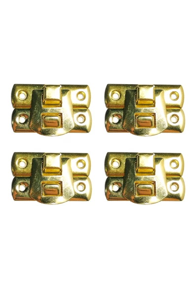Yaylı Klips Sarı 4 Adet 20x30 mm Kutu Kapak ve Sandık Kilit