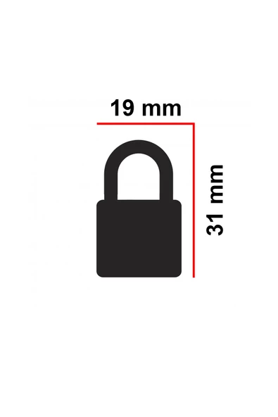 Renkli Asma Kilit Düz Küçük Karışık Renk 10 Adet - 4