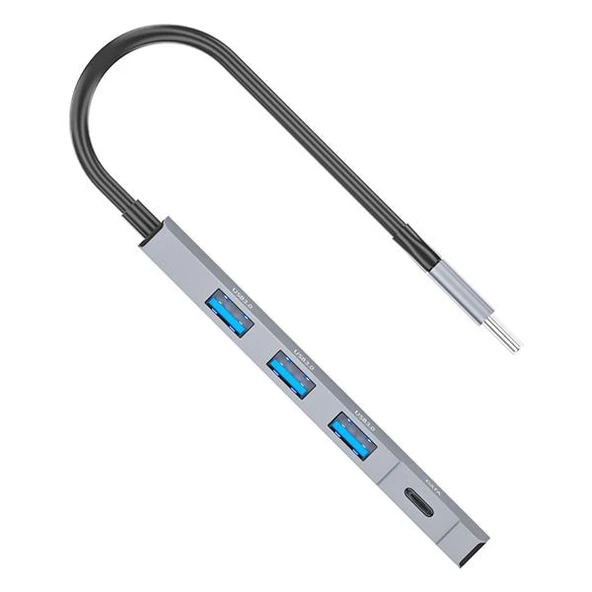 Polham 100W 4in1 Type C To 3x USB 3.0, 1x PD Type C Çoğaltıcı Çevirici Adaptör HUB - 4