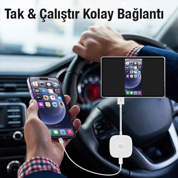 Polham Araç İçi İphone Cihazlar İçin Carplay, Youtube, Instagram Ekran Yansıtıcı Adaptör CarPlay - 5