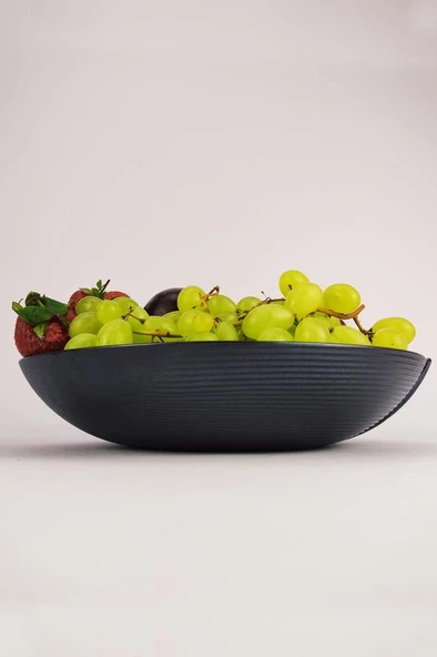 Digithome Gobi Cam Salata Servis Kasesi Meyvelik Sunumluk 30 Cm Antrasit – AKC934 C320.045 - 3