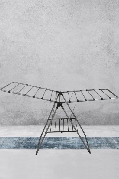 Digithome Katlanabilir Çamaşır Kurutma Askısı Çamaşırlık - Gri C1-1-248