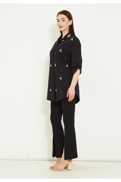 Modatalika Kadın Taşlı Gömlek - Resim 4