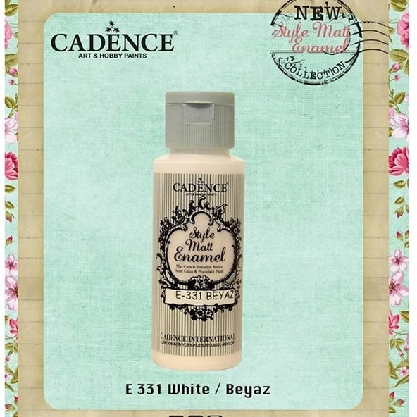 Cadence Style Matt Enamel Cam & Porselen Boyası 59 ml. E-331 Beyaz