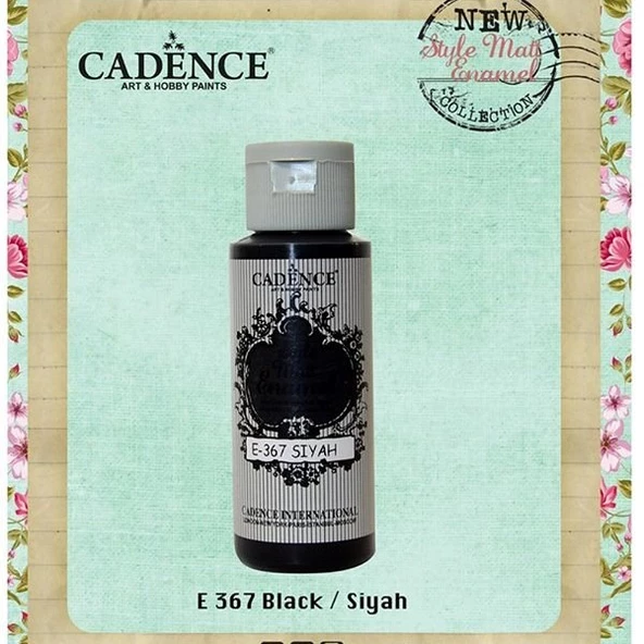 Cadence Style Matt Enamel Cam & Porselen Boyası 59 ml. E-367 Siyah