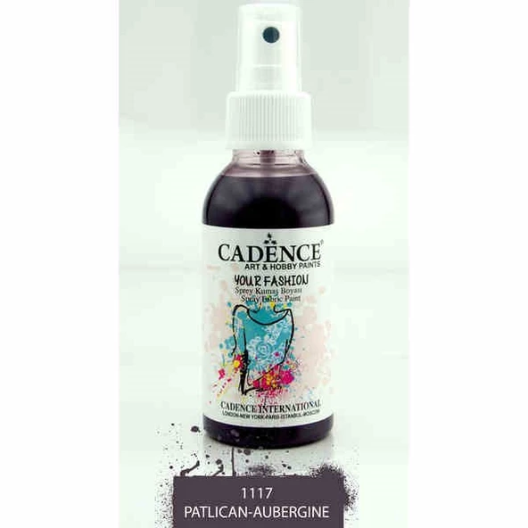 Cadence Your Fashion Sprey Kumaş Boyası 100 ml. 1117 PATLICAN
