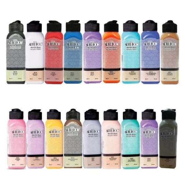 Artdeco Akrilik Boya 140 ml. x 18 Renk Set